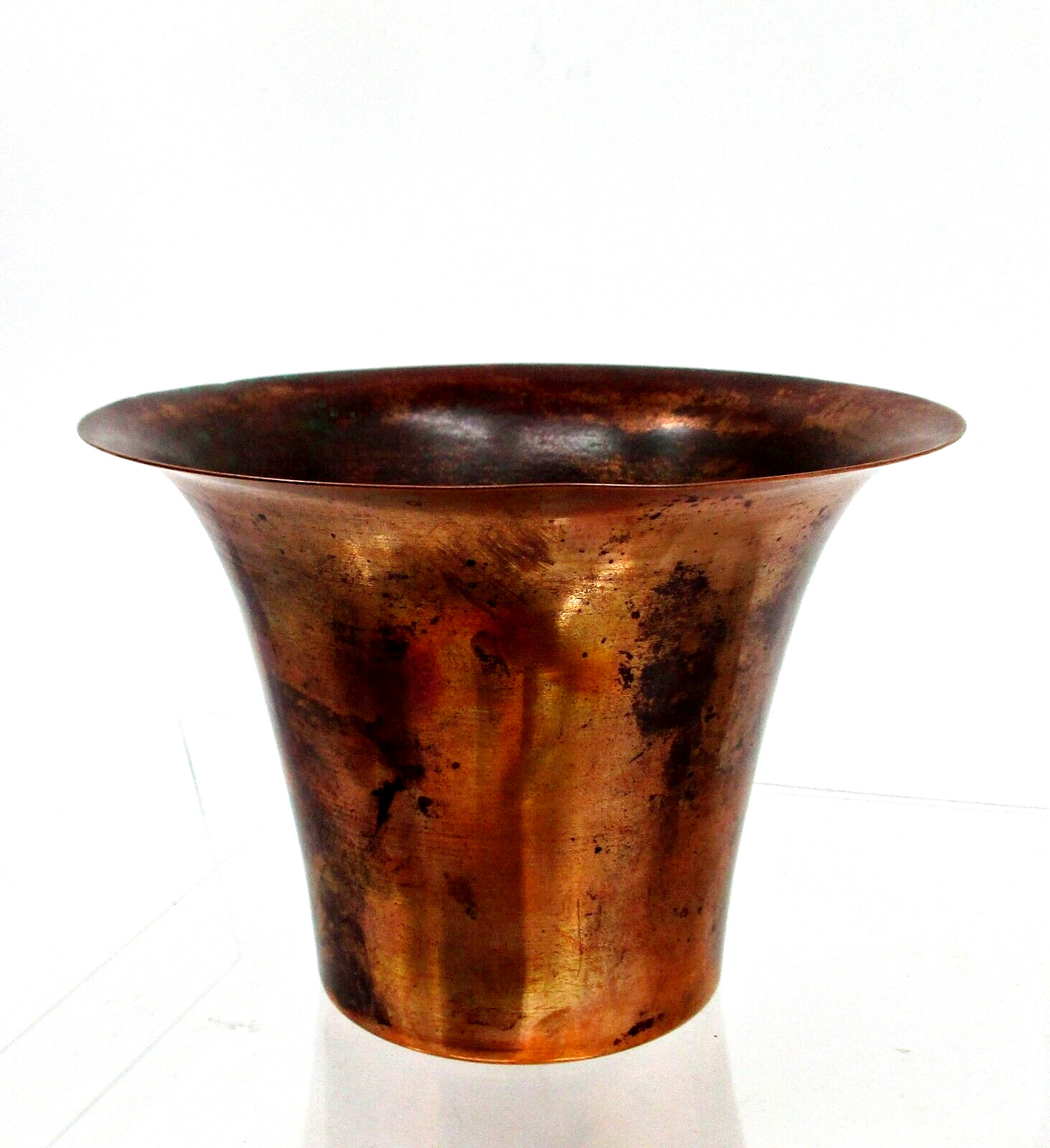Vintage Antique Signed Marked Roycroft Flared Rim Copper Vase 1915-1938