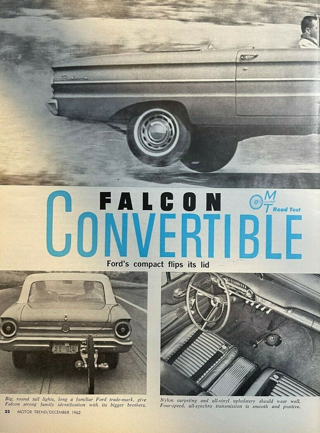 1962 Road Test Ford Falcon Convertible illustrated