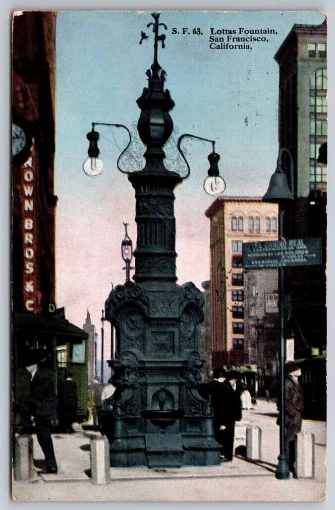 eStampsNet - Lotta's Fountain San Francisco CA California 1915 Postcard