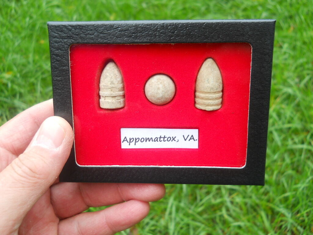 Old Rare Antique Civil War Relic Bullets CSA & US Miniballs Appomattox, Virginia