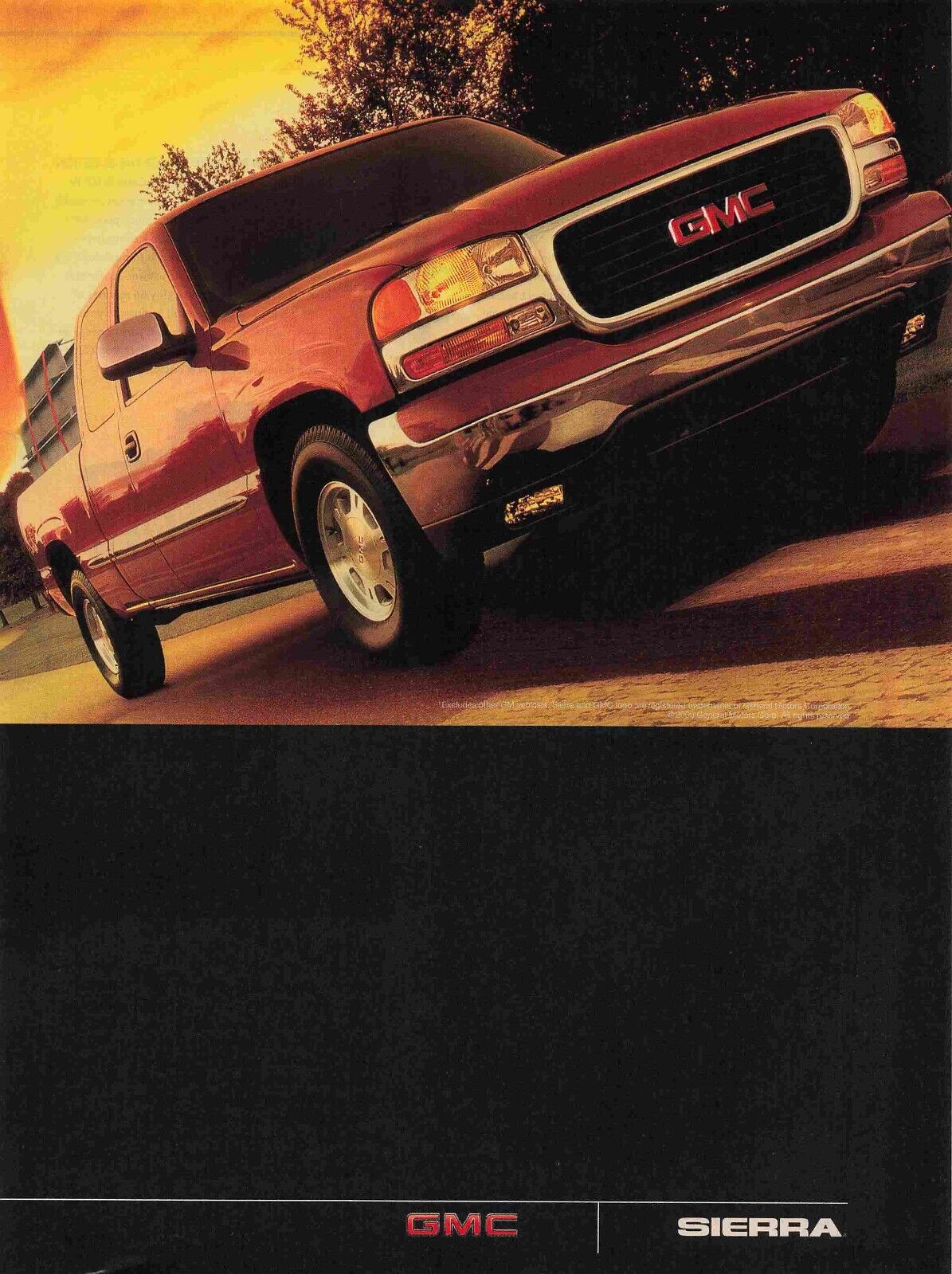 Red Gmc Truck Y2K 2000S Vtg Print Ad 8X11 Wall Poster Art