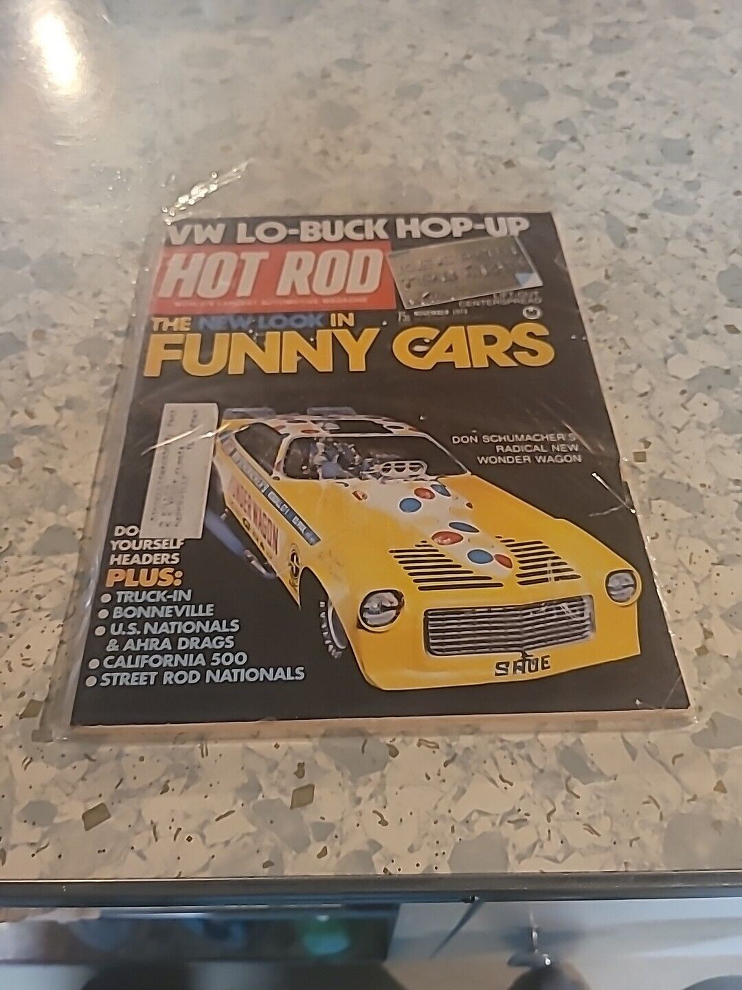 November, 1973 Hot Rod Magazine New Look in Funny Cars 