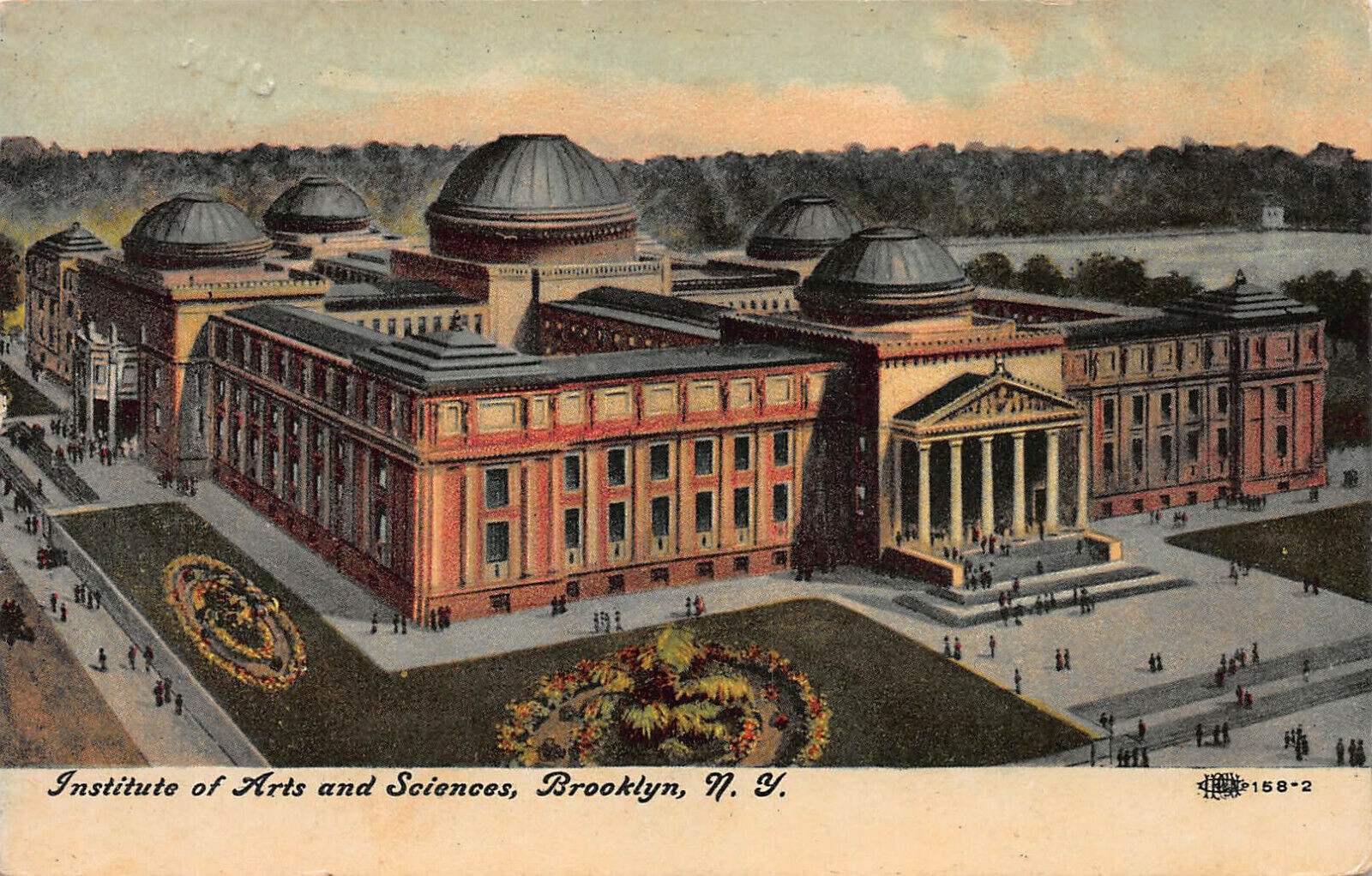 Institute of Arts and Sciences, Brooklyn, N.Y., early postcard, used in 1912