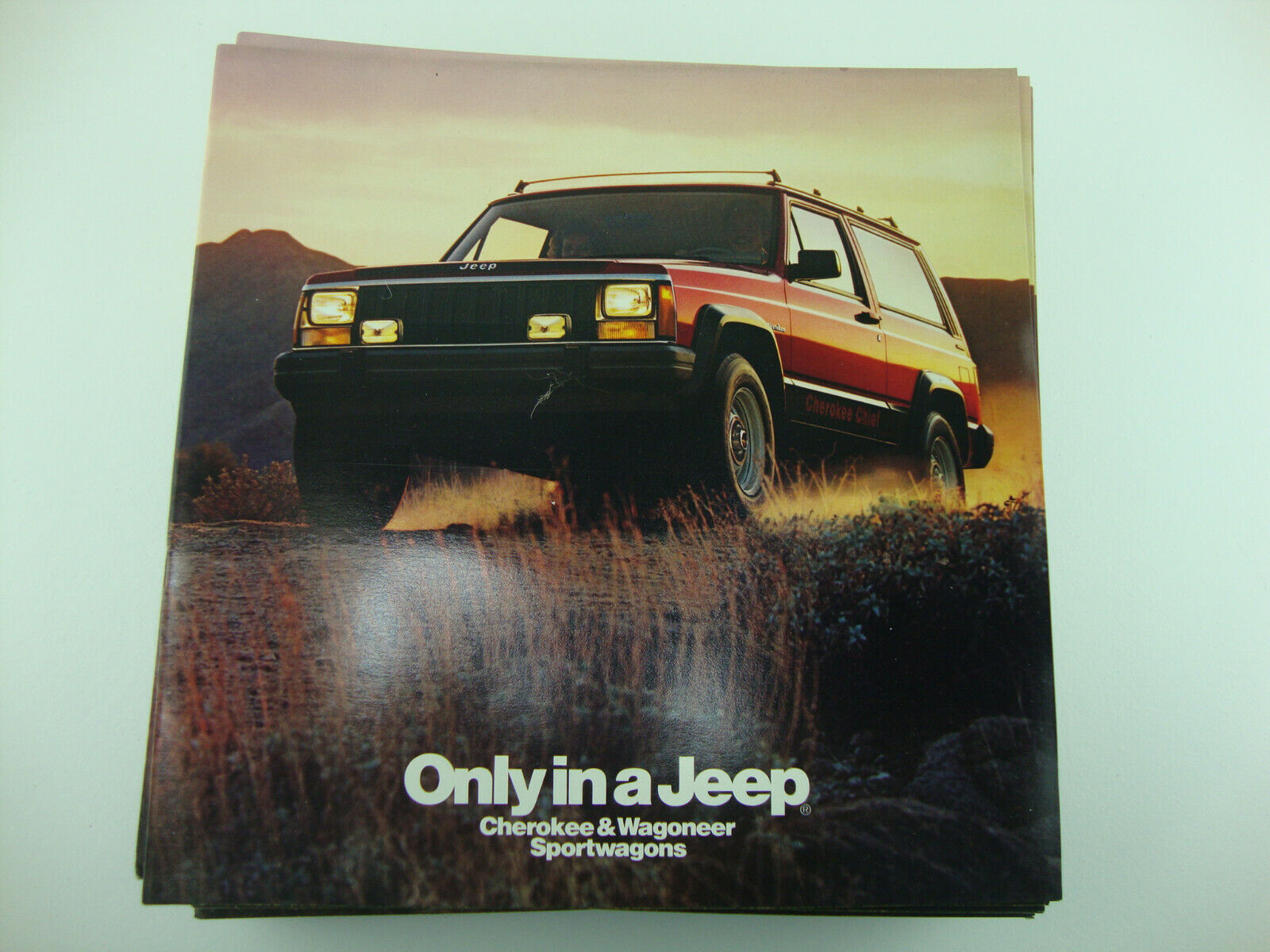 1985 Jeep Cheerokee & Wagoneer Catalog Sales Brochure W/ Color Chart