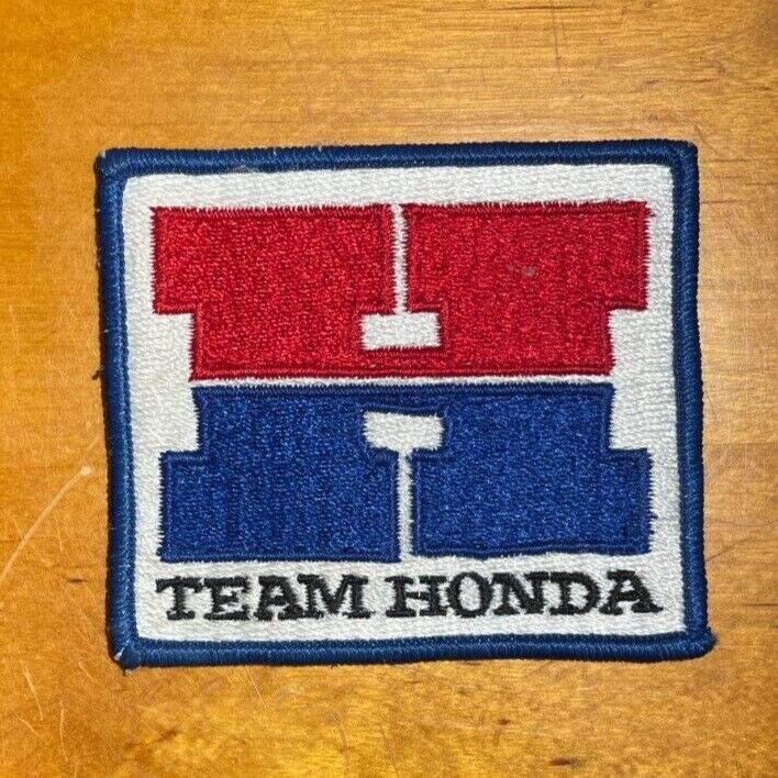 Rare 80s Vintage Team Honda Racing Nascar Motorcycle Indy Sew Fabric Patch 