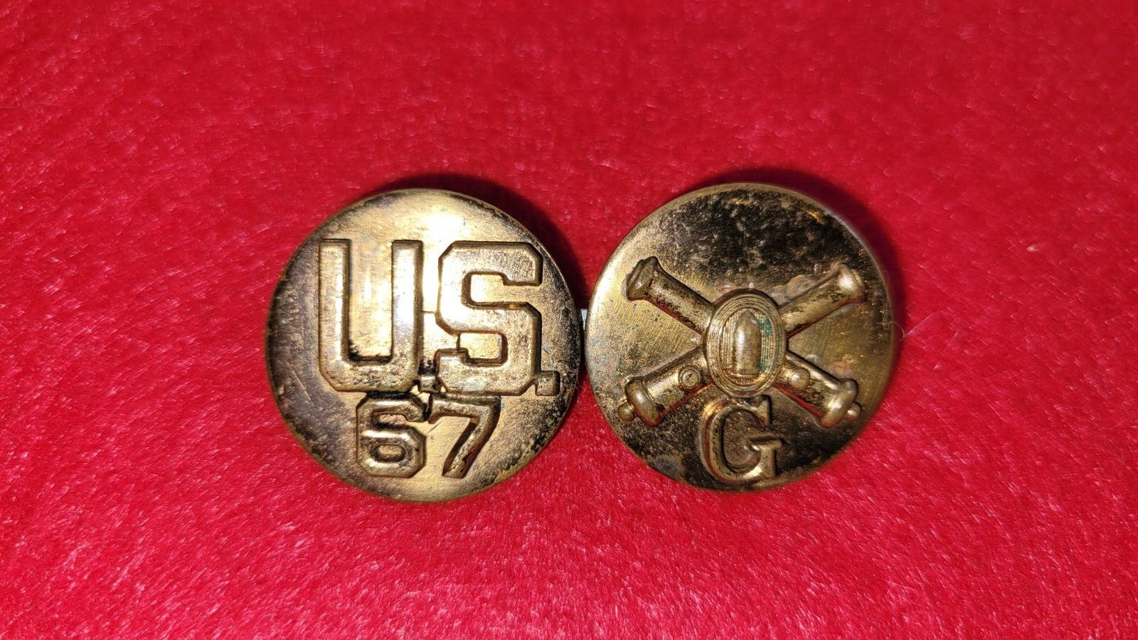 WW2 US 67th Fighter Squadron/67 Coastal Artillery Battery Sweetheart Jewelery