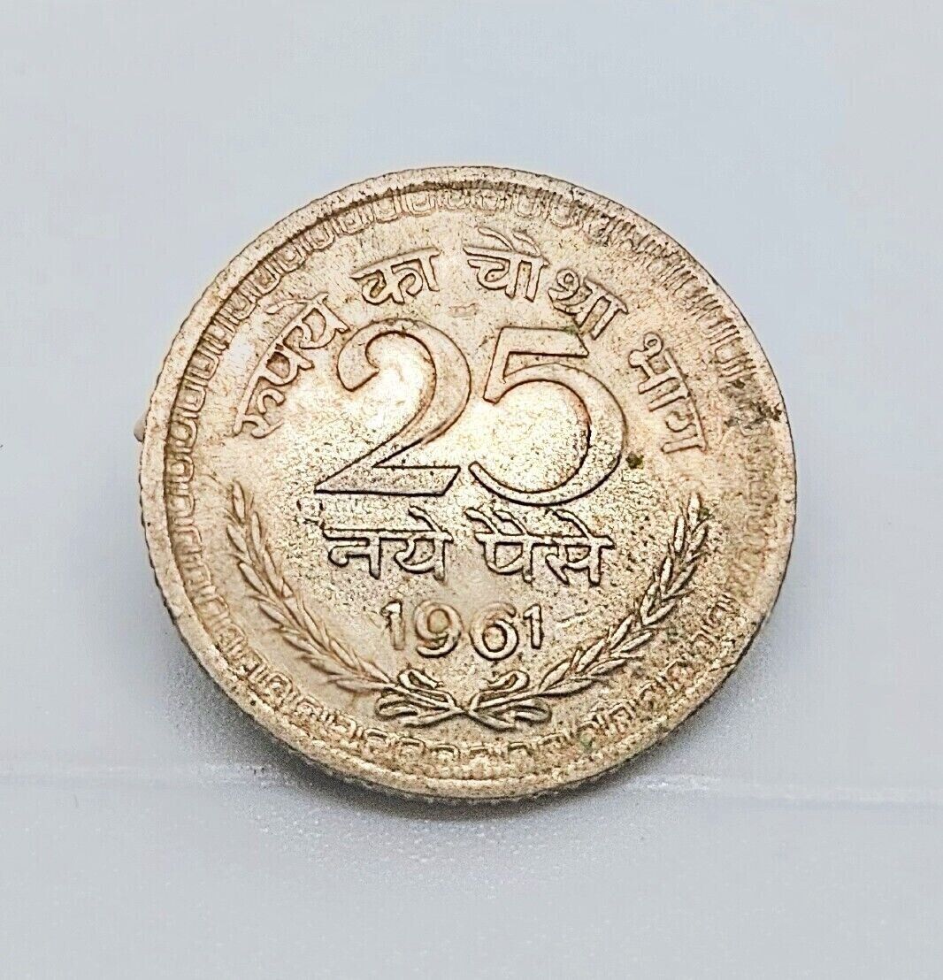 Indian 25 Paise Coin 1961 Year 100% Original