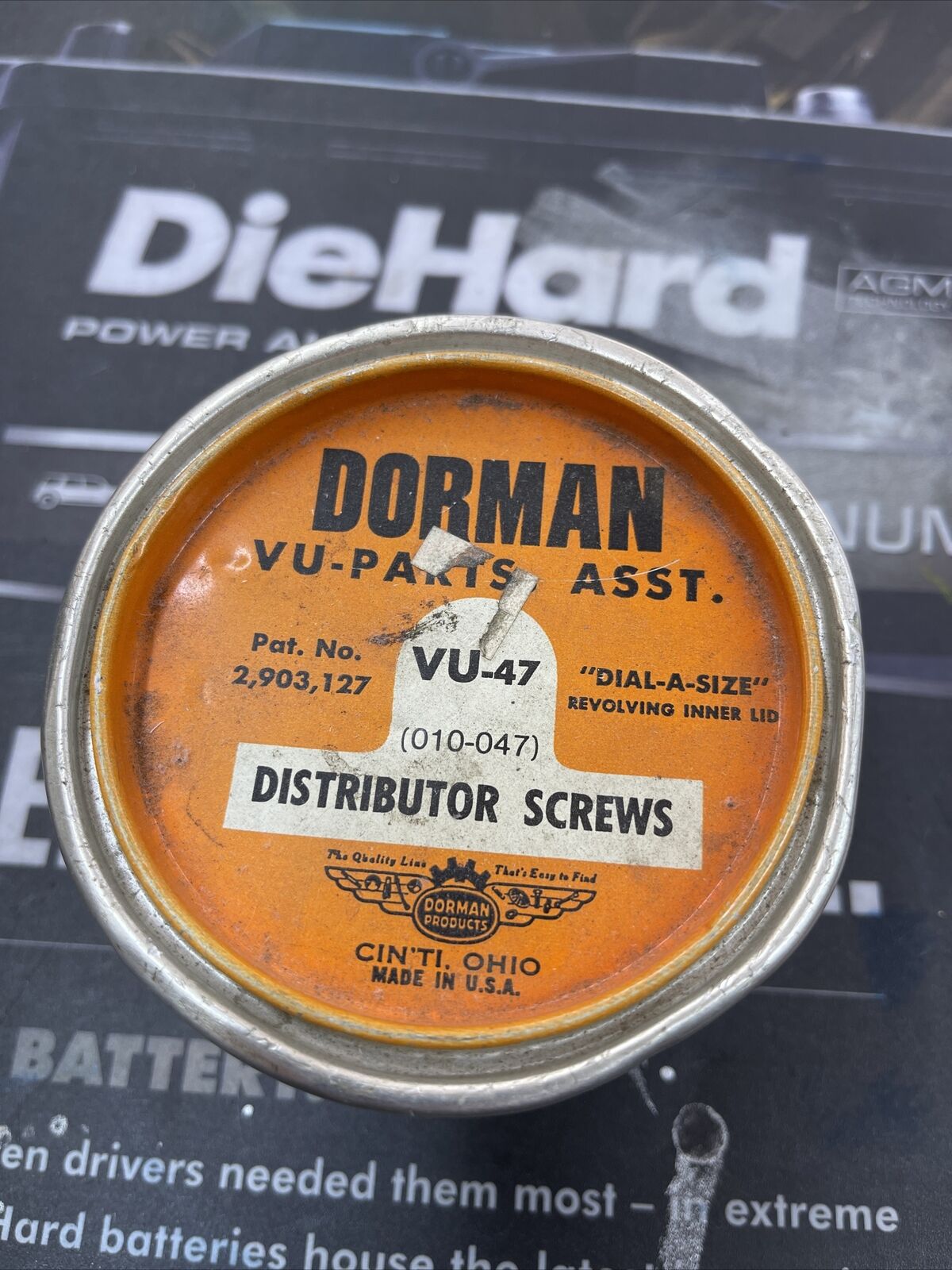 Vintage Dorman VU Parts Canister VU-47 DISTRIBUTOR SCREWS