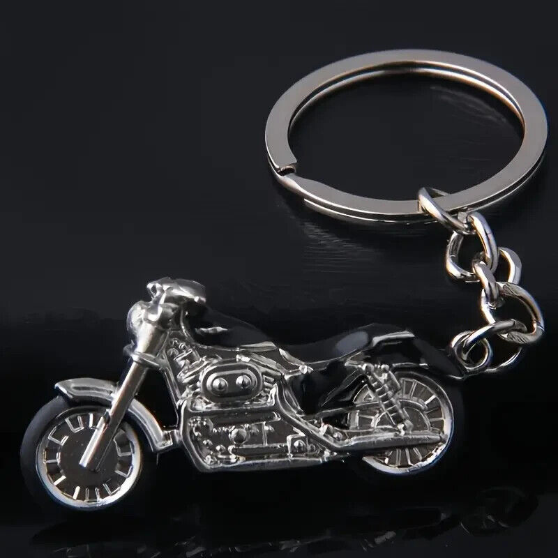Creative Motorcycle Shaped Car Keychain Purse Bag Pendant Decoration Black Gifts