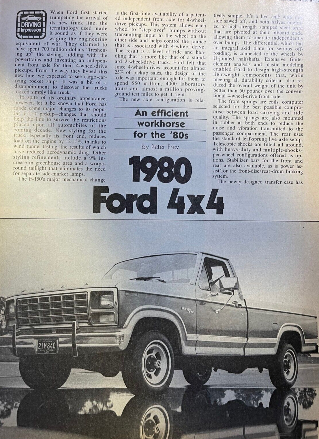 1979 Road Test Ford F-150 4 x 4