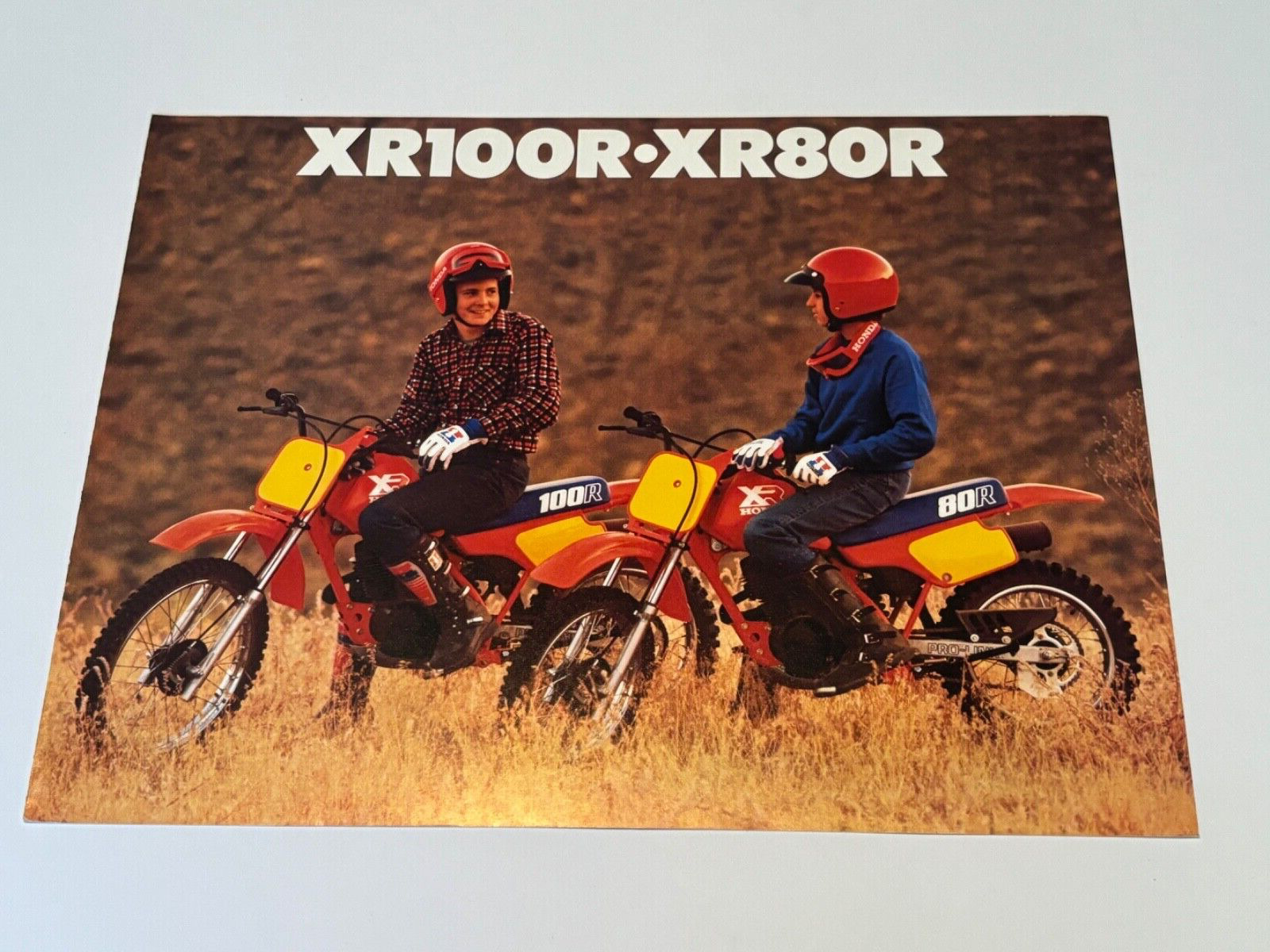 Original 1986 Honda XR100R-XR80R  Motorcycle Dealer Sales Brochure