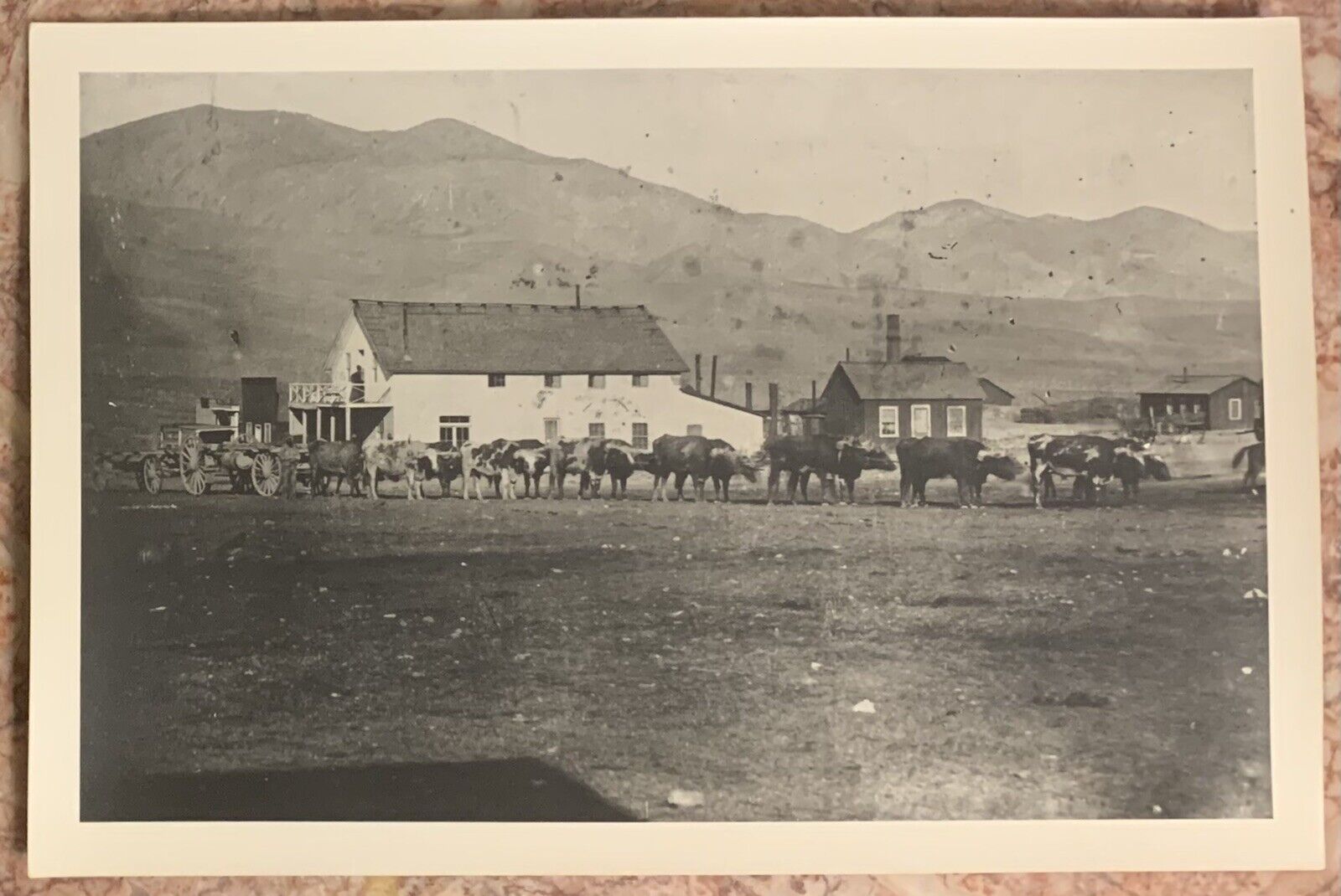 Candelaria Historic Nevada Cattle Train Mining Western Town 1880s Photograph