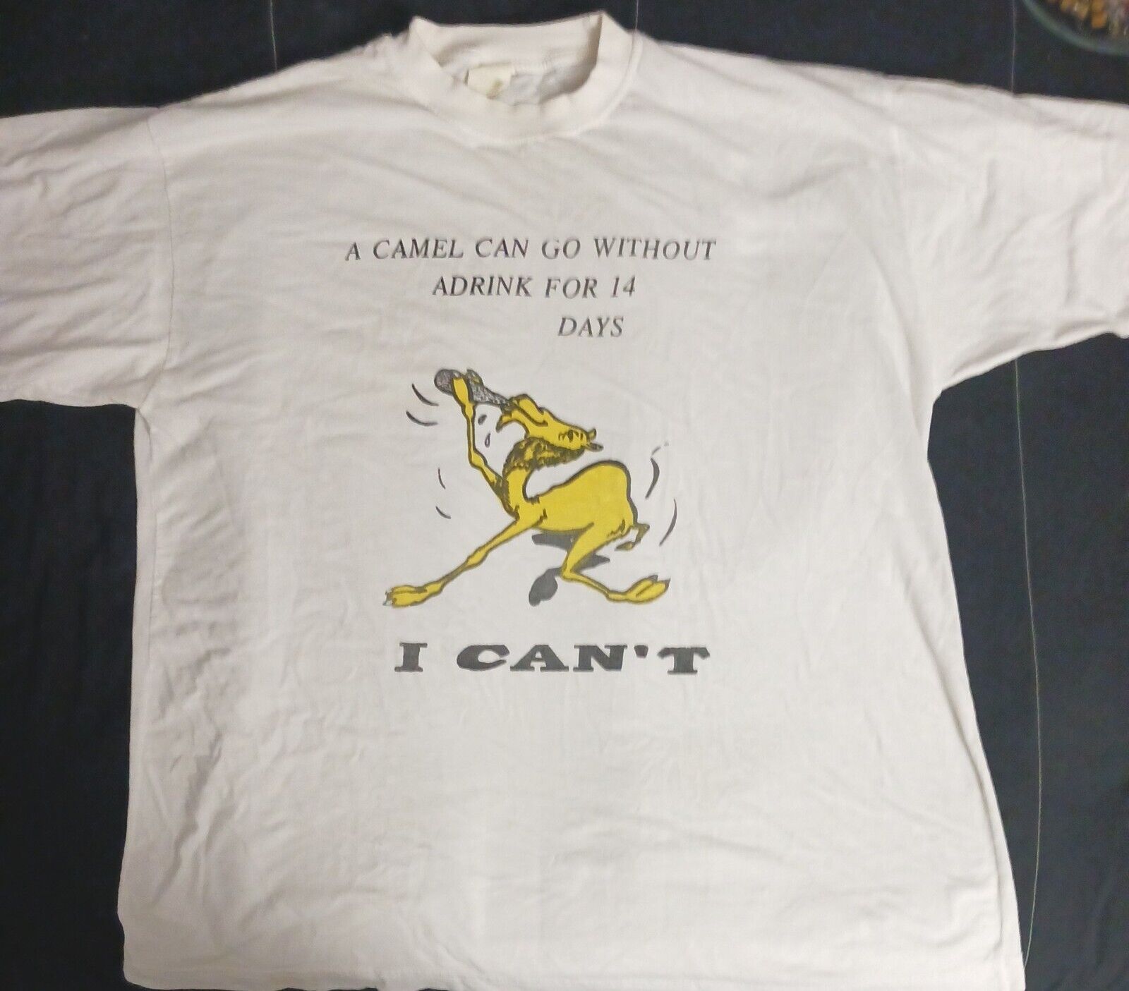 SUPER RARE Vintage Camel Drunk Humor T-shirt Mens Size L/XL Drinking Funny