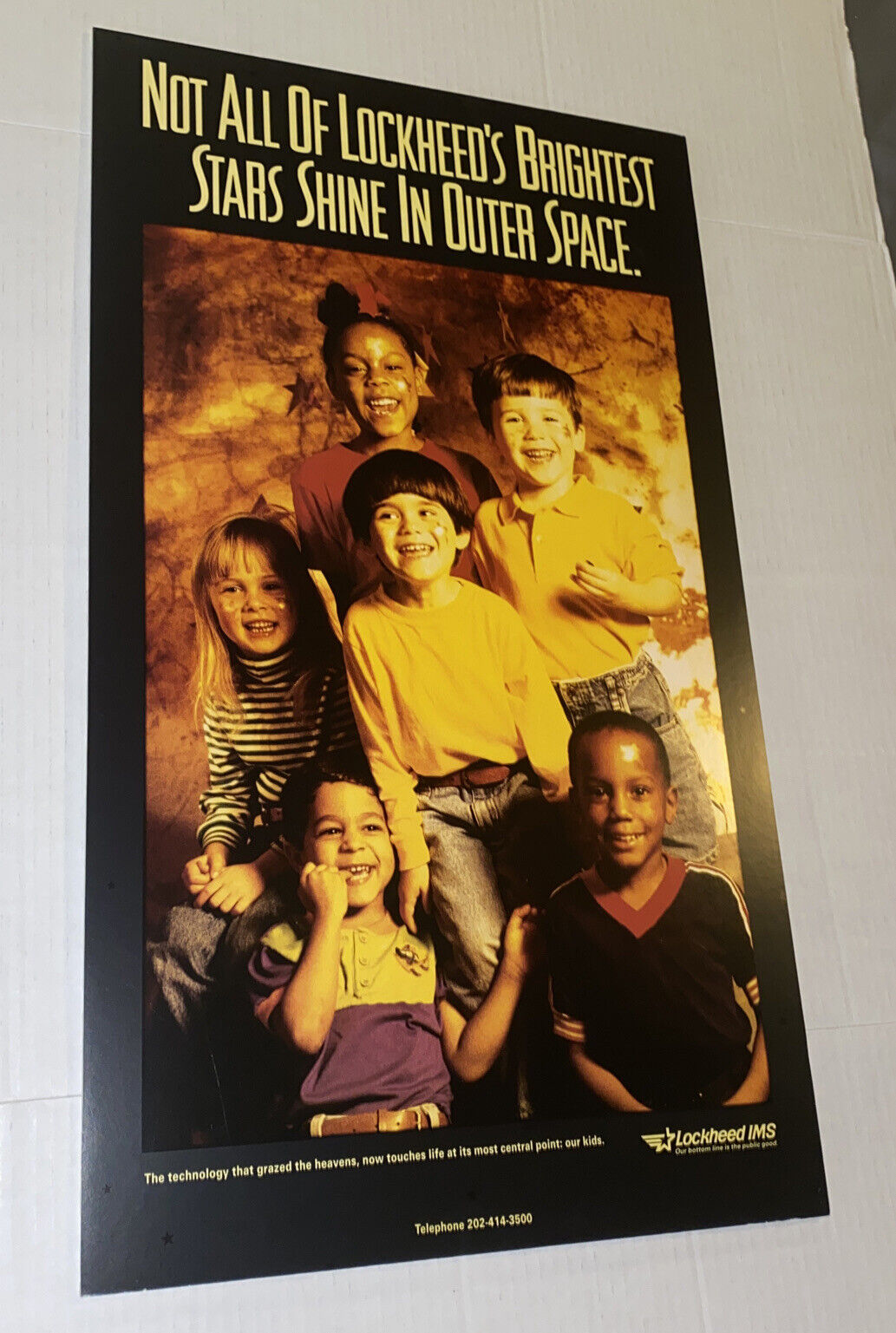 VTG Lockheed Martin IMS Promo Poster 24x13 foamboard Not All Stars Shine Space