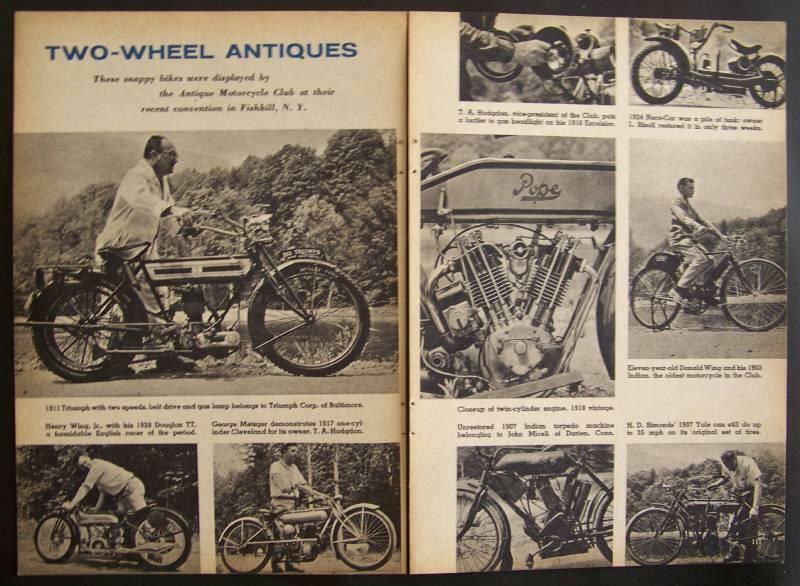 Antique Motorcycle pictorial Triumph/Indian/Yale/Pope/Excelsior/Cleveland/+more