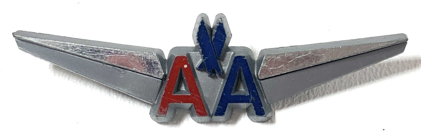 Vintage Plastic 1970s American Airlines Childs Captain Pilots Wings Pin