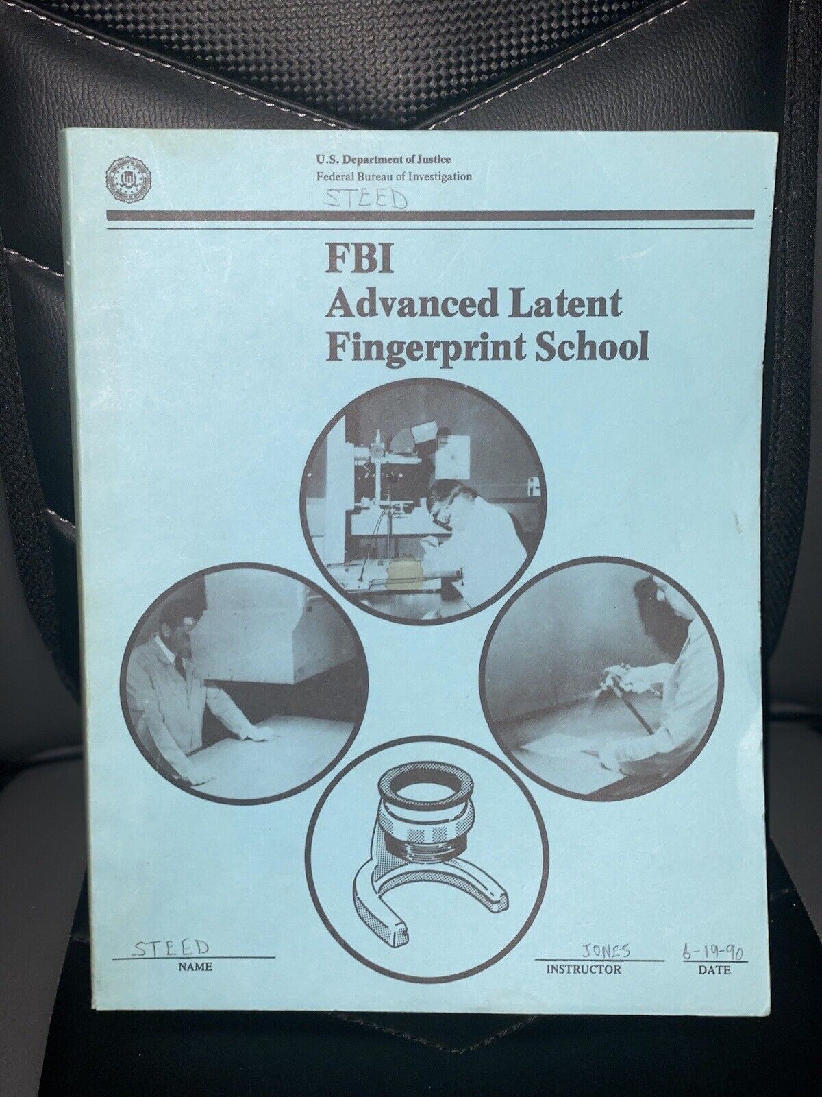 Vintage FBI Advanced Latent Fingerprint School Book 1990s Federal Agency 