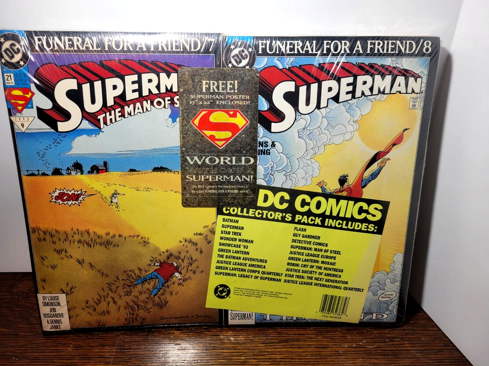 NEW SEALED- 20 DC Comics Collector\'s Pack Superman Funeral for a Friend Series