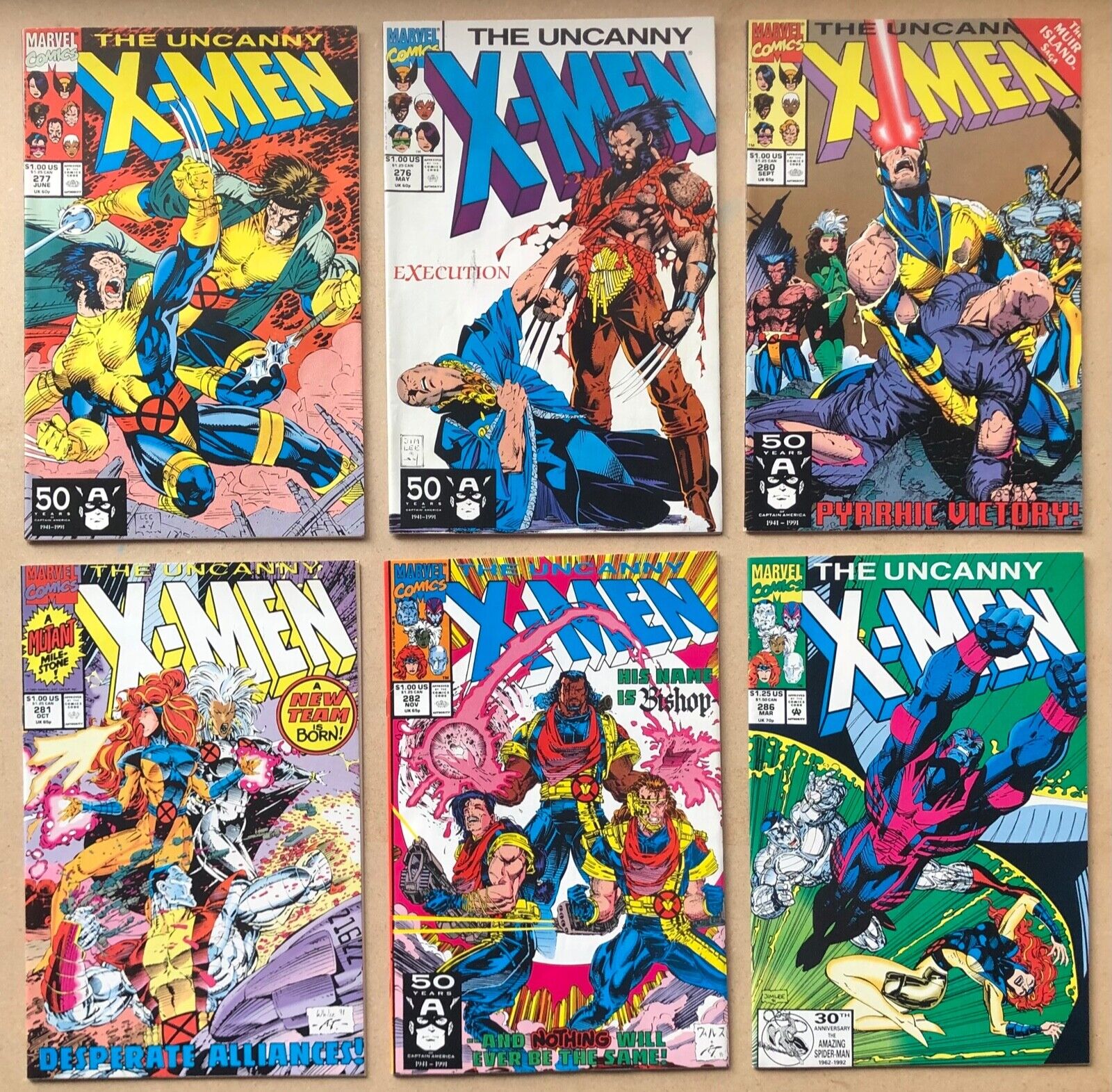 Lot of 27 Uncanny X-Men #276-300 plus Annuals 15 & 16 READERS