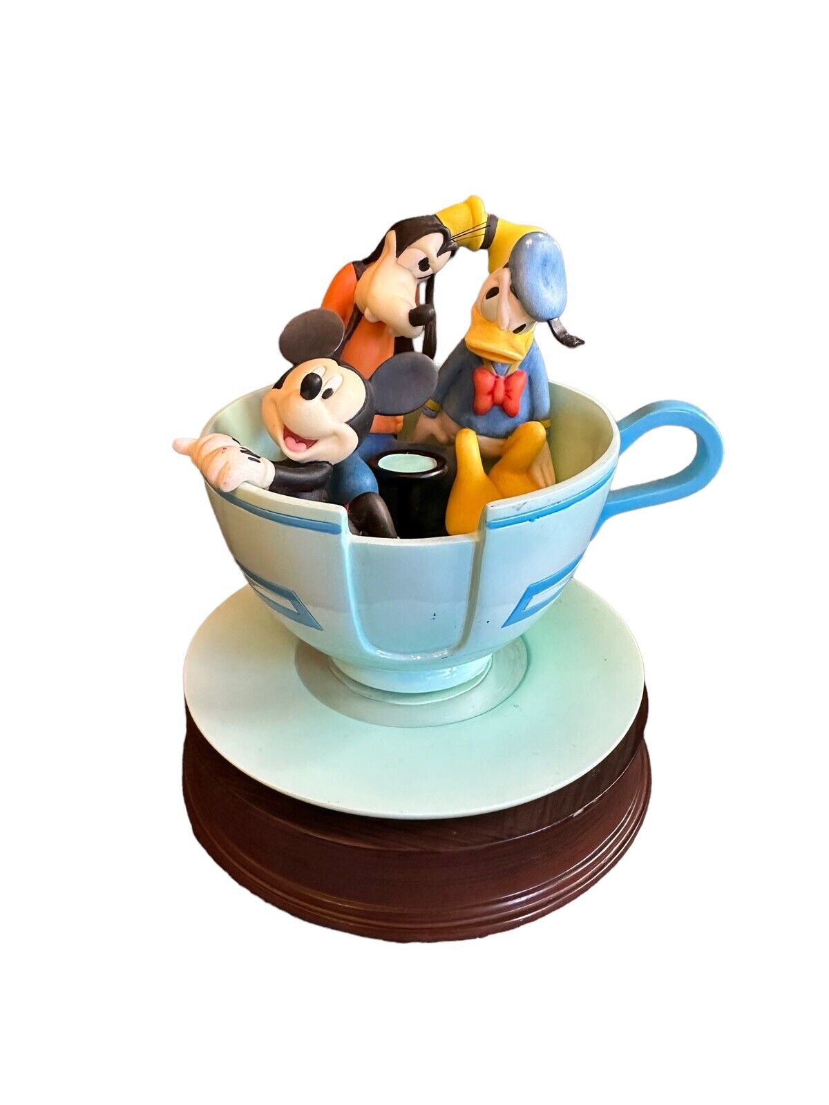 Disney Costa Alavezos Spinning Teacup Figurine LE 1000 Mickey Donald Goofy