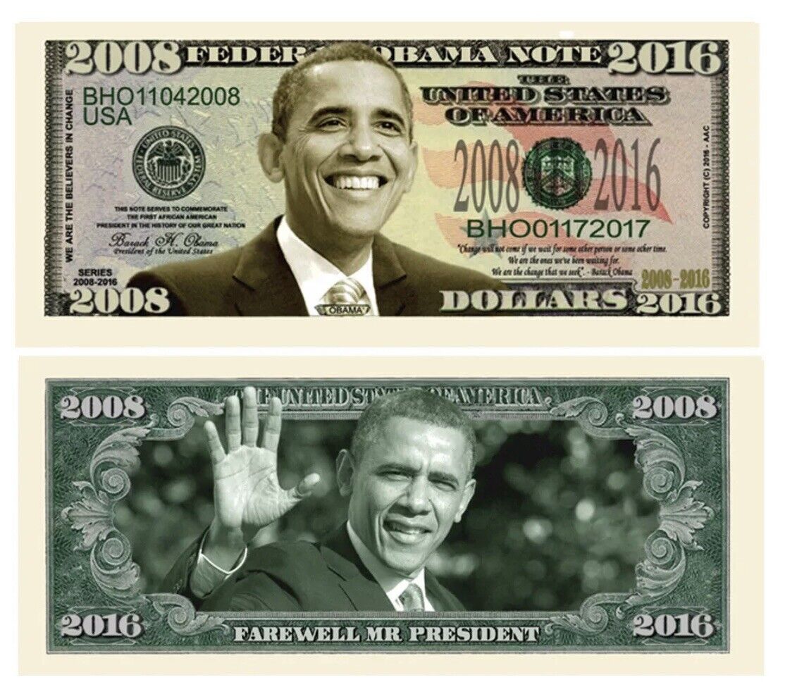 ✅ President Barack Obama 50 Pack Collectible Novelty 1 Million Dollar Bills ✅