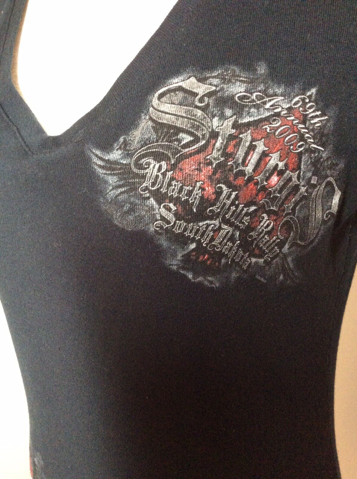 Harley Davidson Womens Tshirt ,69th Annual 2009 Sturgis Rally, Size L, Preowned