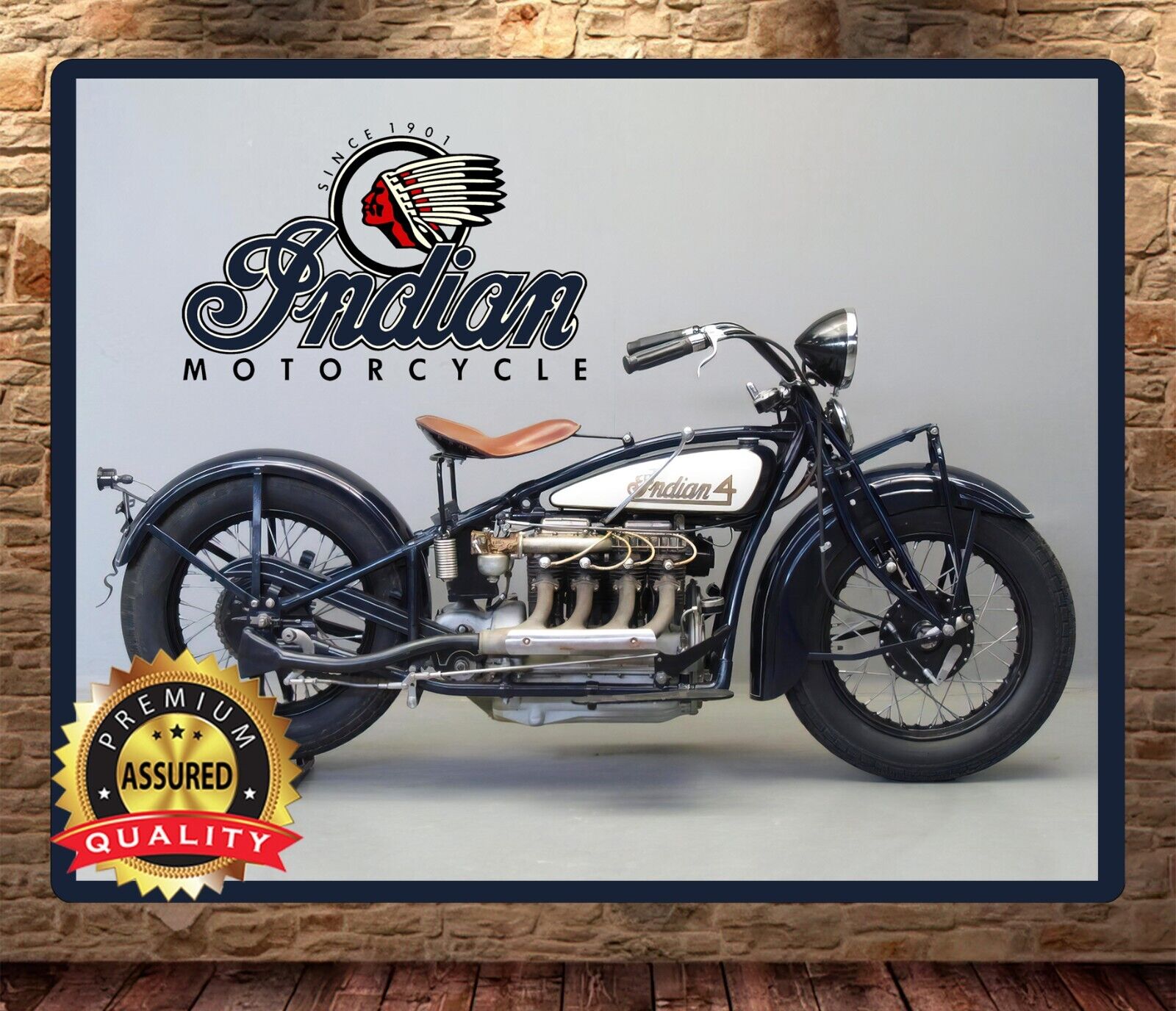 Indian Motorcycles - 1931 - 402 -Vintage - Metal Sign 11 x 14