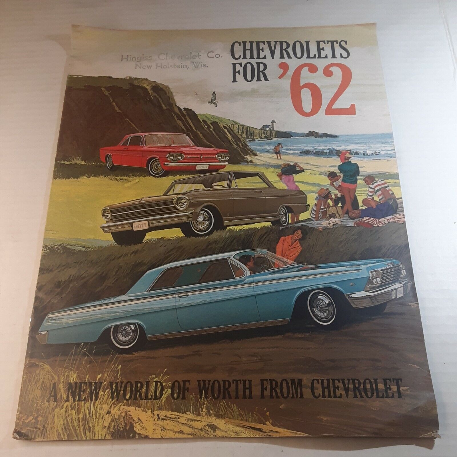 1962 CHEVROLET FOR 62 LARGE Sales Brochure Booklet Catalog Book Old 13X11