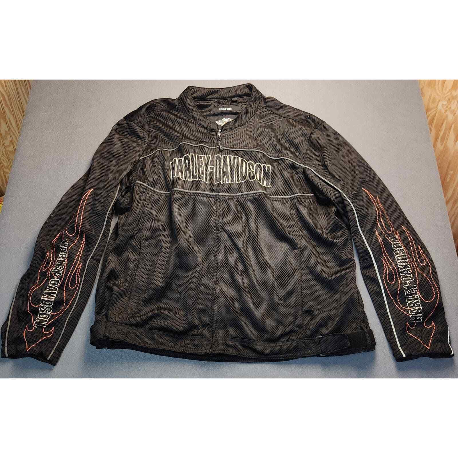 Harley-Davidson Black Mesh Armor Jacket Size 4X Summer Riding Gear Airflow 