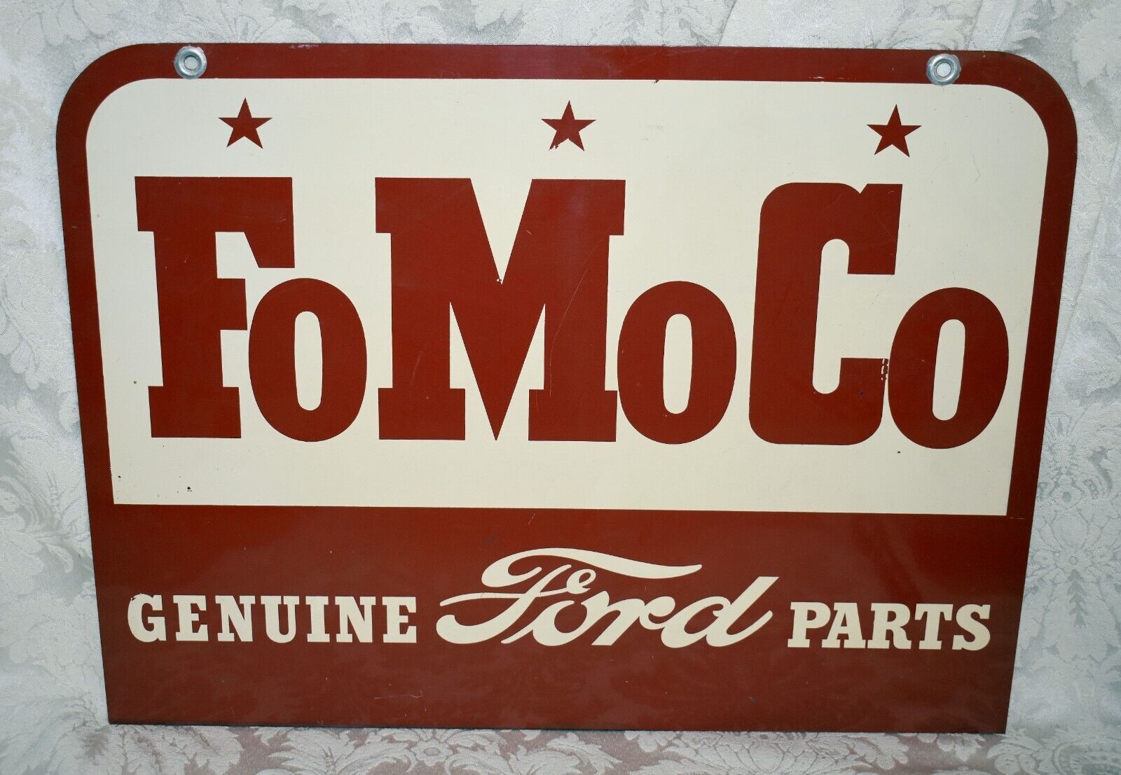G10. DEALER FoMoCo FORD MOTOR CO. GENUINE FORD PARTS DOUBLE SIDED, EX CONDITION