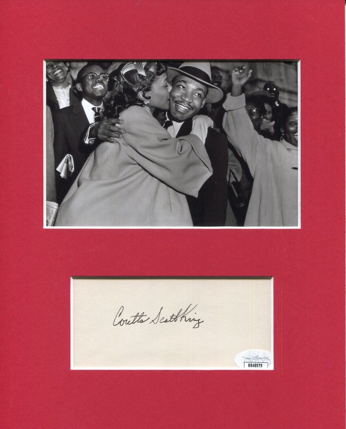 Coretta Scott King Civil Rights Signed Autograph Display Photo W MLK JSA COA