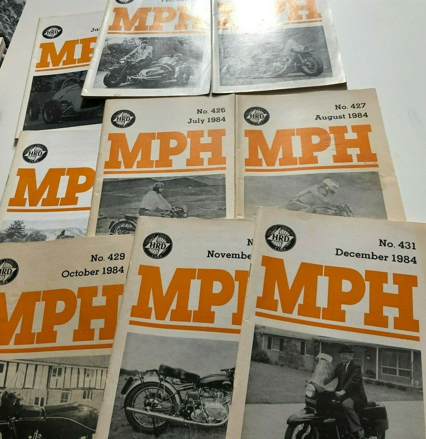 9 1984 Vincent HRD Motorcycle Club Journals MPH Magazines 