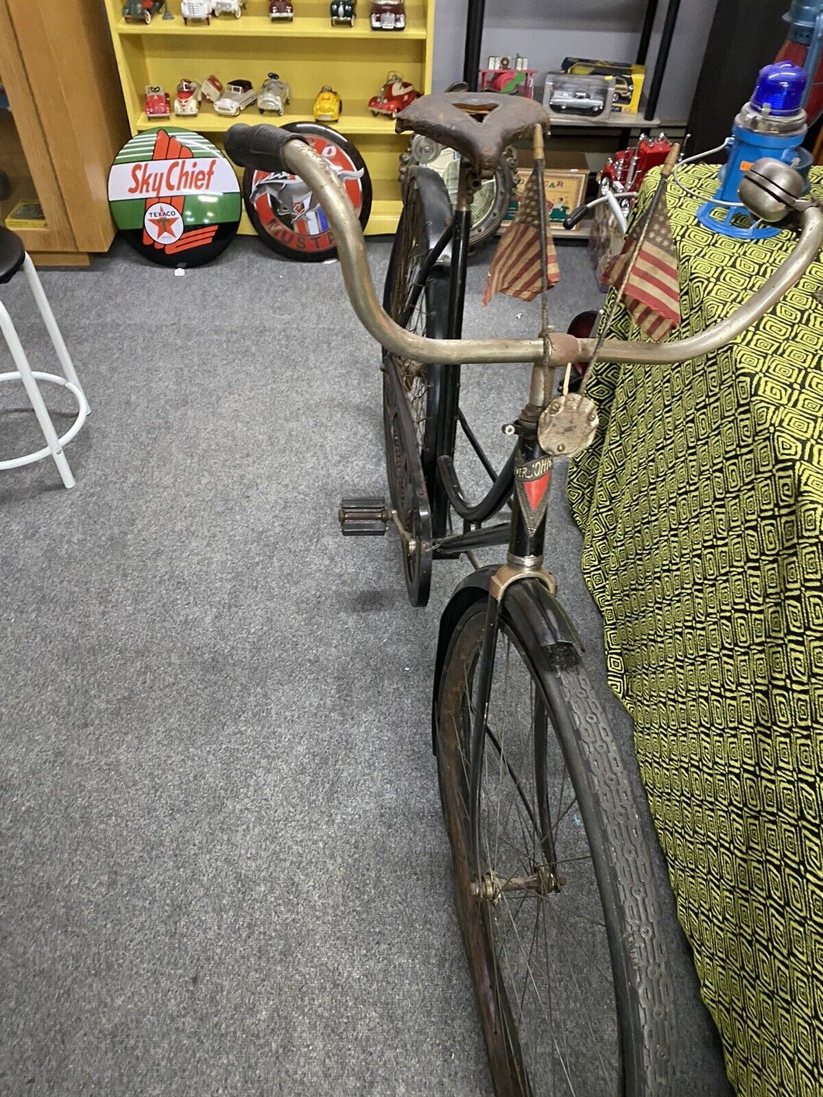 Vintage Antique Iver Johnson Bicycle Original Wood Rims