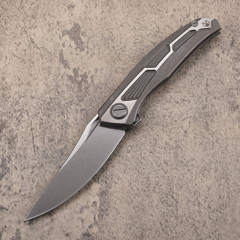 8.5\'\' New CNC Fast Opening D2 Blade Full TC4 TITANIUM Handle Folding Knife DF20