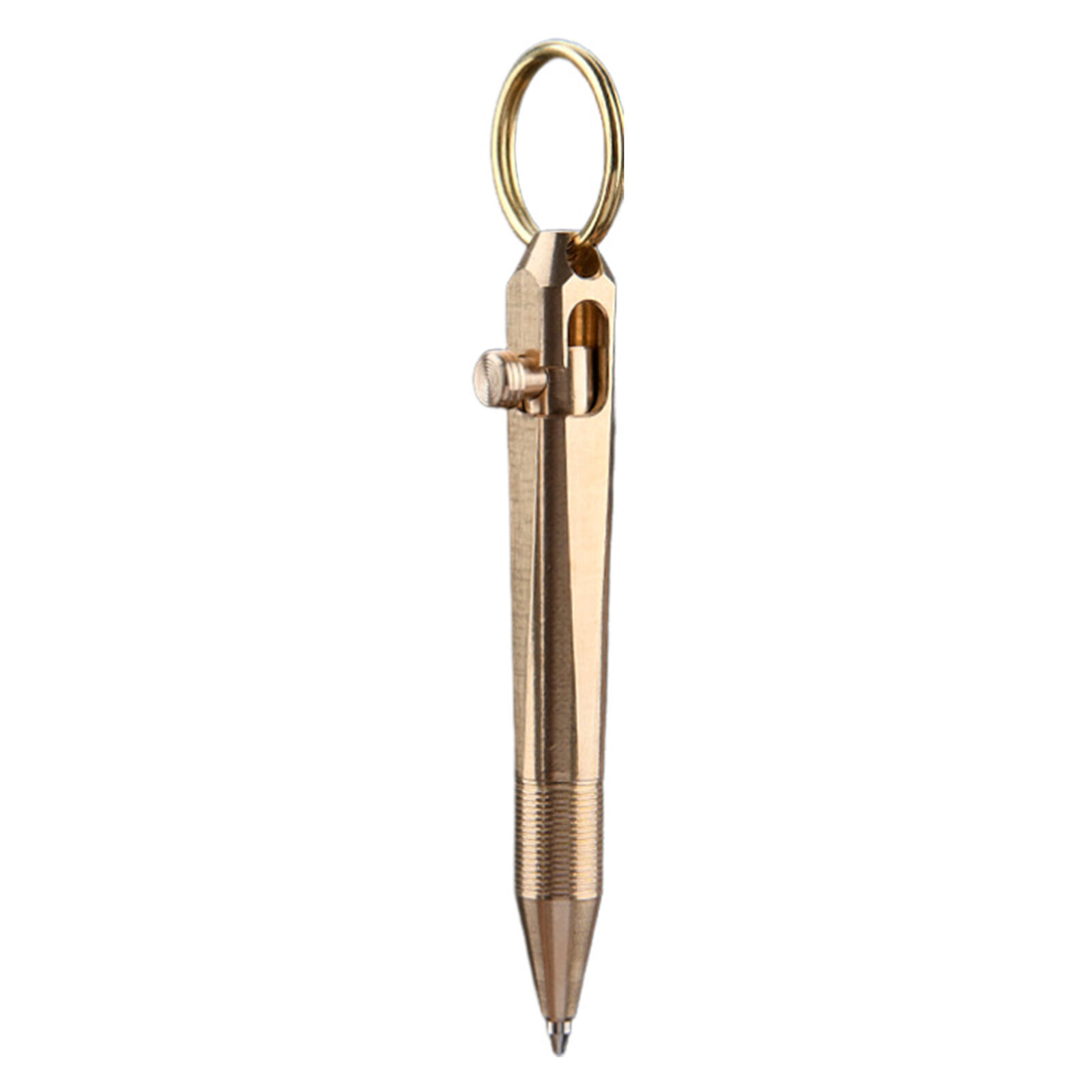 Mini Bolt Action Pen Slim brass writing Ballpoint Small Pocket Pen gift Portable