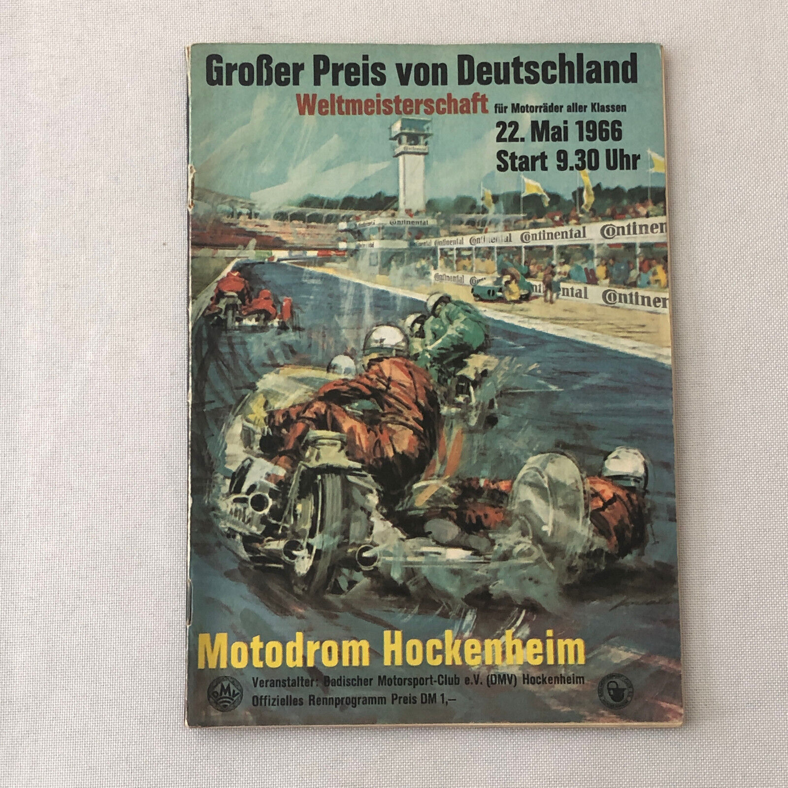 1966 Hockenheim Motorcycle Racing Grand Prix Race Program Book German