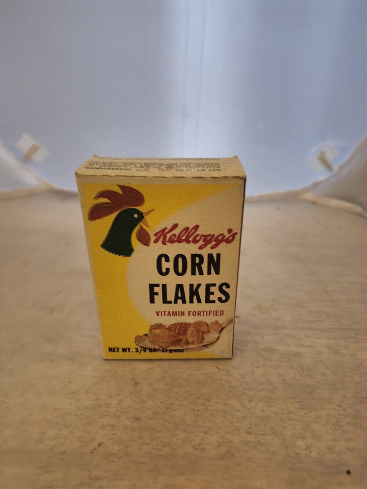 1963  Kellogg’s Cereal Box Mini Corn Flakes Still Full Unused