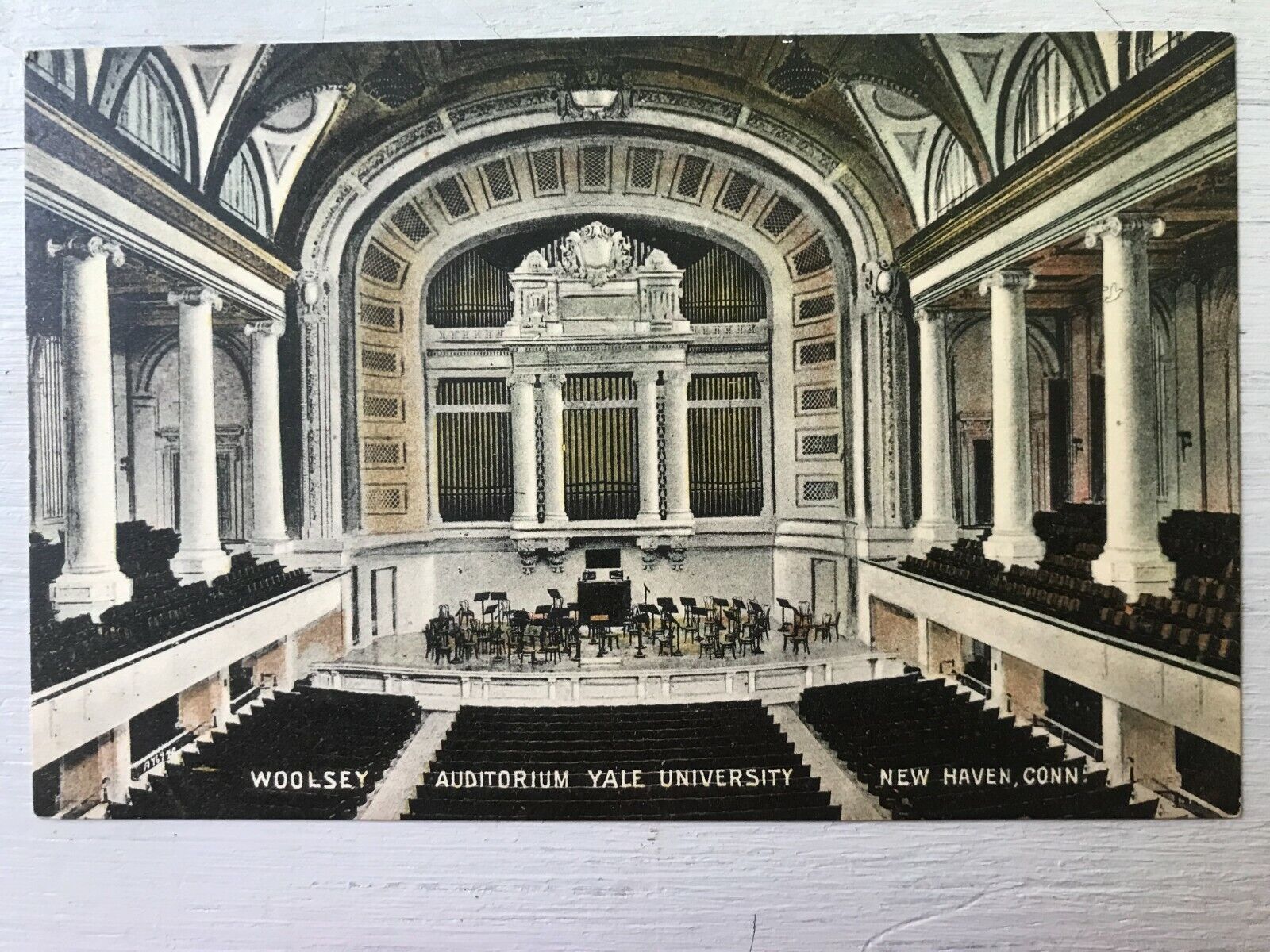 Vintage Postcard 1907-1915 Woolsey Auditorium, Yale U., New Haven, Connecticut 