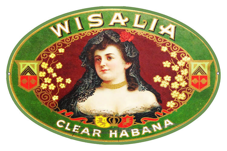 Wisalia Habana Reproduction Cigar Metal Sign 11x18 Oval