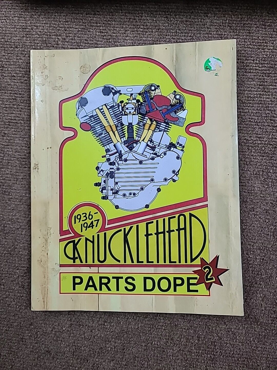 PARTS DOPE 208 page Reference Book for 1936 - 1947 Harley Knucklehead UL Models
