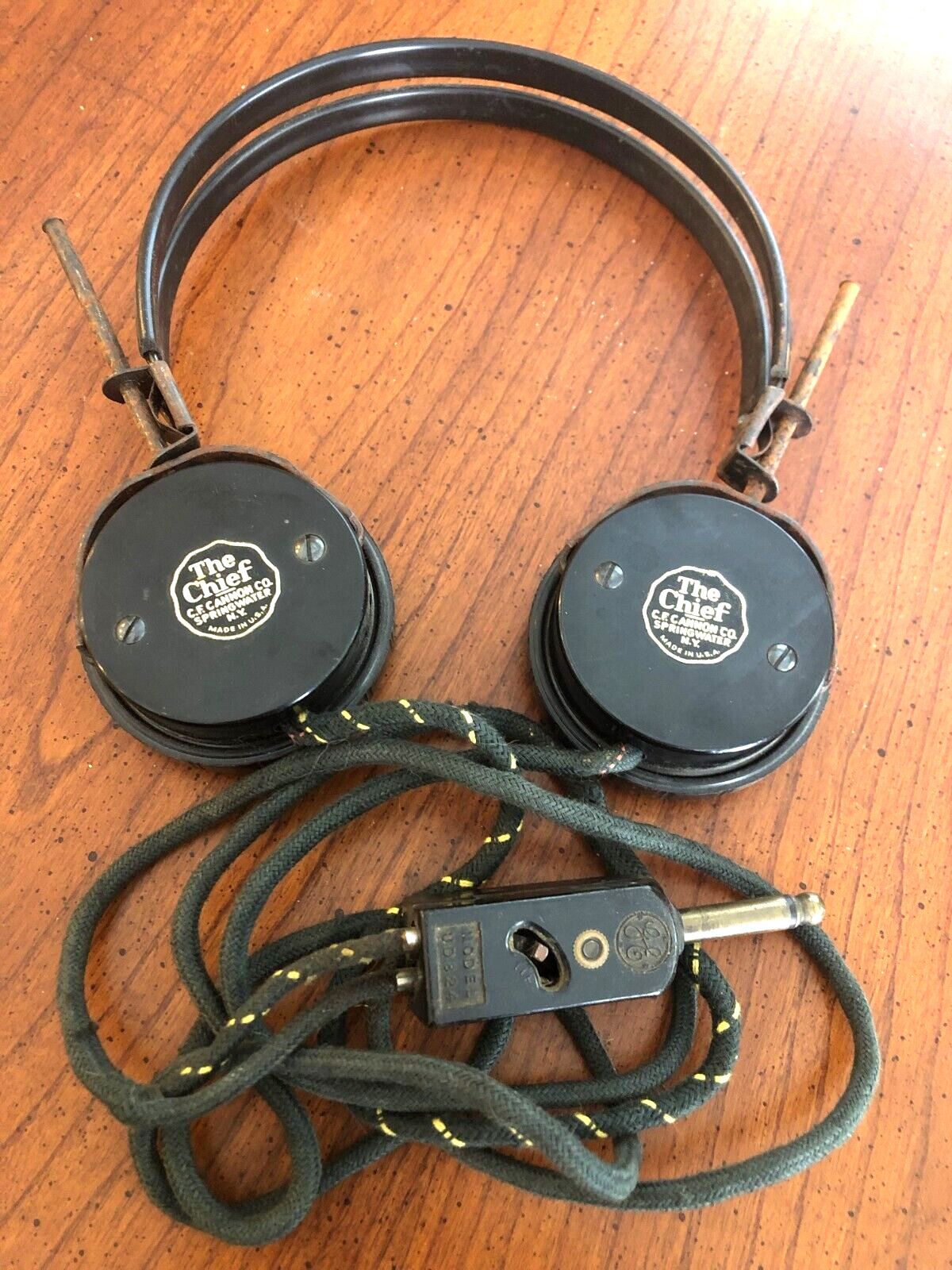 Vintage 1940's C.F.  Cannon The Chief Headphones- Shortwave Ham Radio