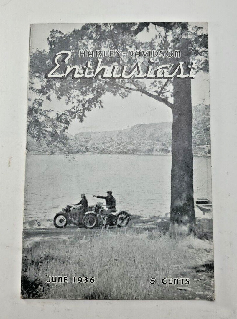 Harley-Davidson Enthusiast A Magazine For Motorcyclists June 1936 Vintage