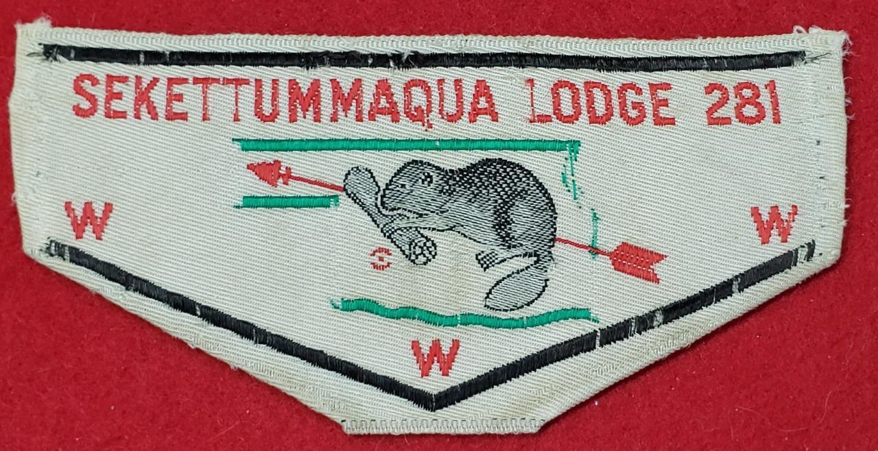 OA Lodge 281 Sekettummaqua (W2) Used - Merged 1997 - Black Beaver Council BSA