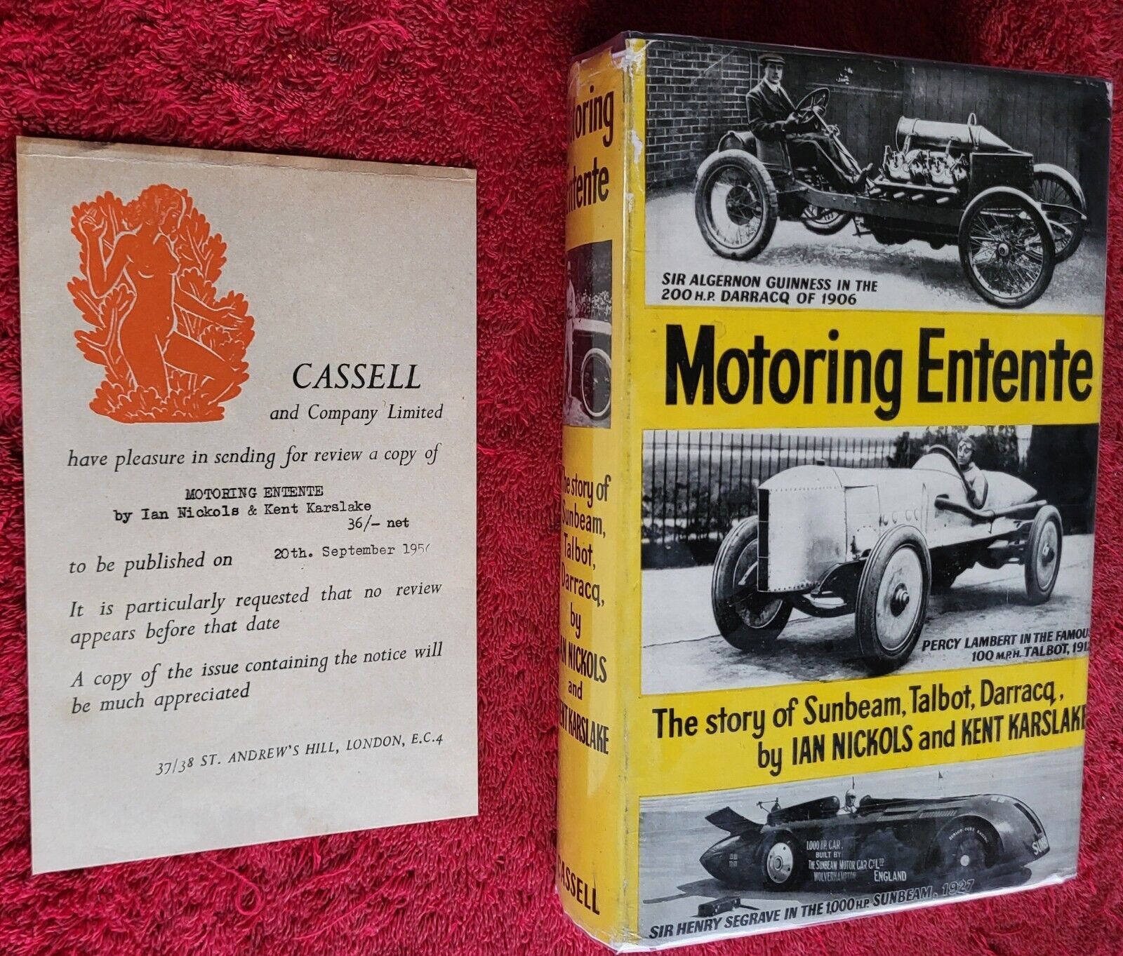 MOTORING ENTENTE 1956 FIRST NICKOLS KARSLAKE SUNBEAM DARRACQ VSCC TT LE MANS