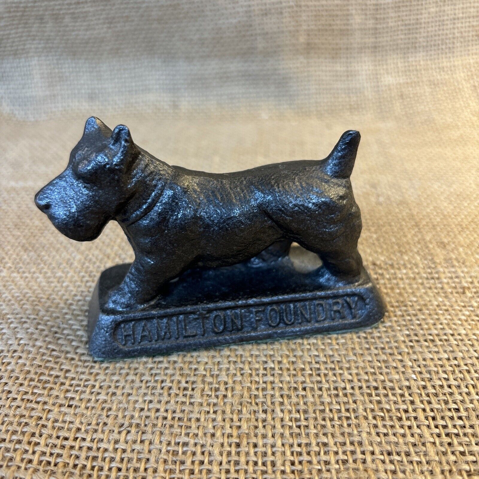 Hamilton Foundry Quality Castings Scottie Dog Paperweight Vintage