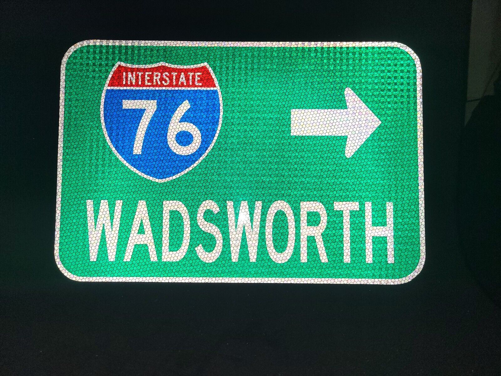 WADSWORTH Interstate 76 OHIO route road sign 18\