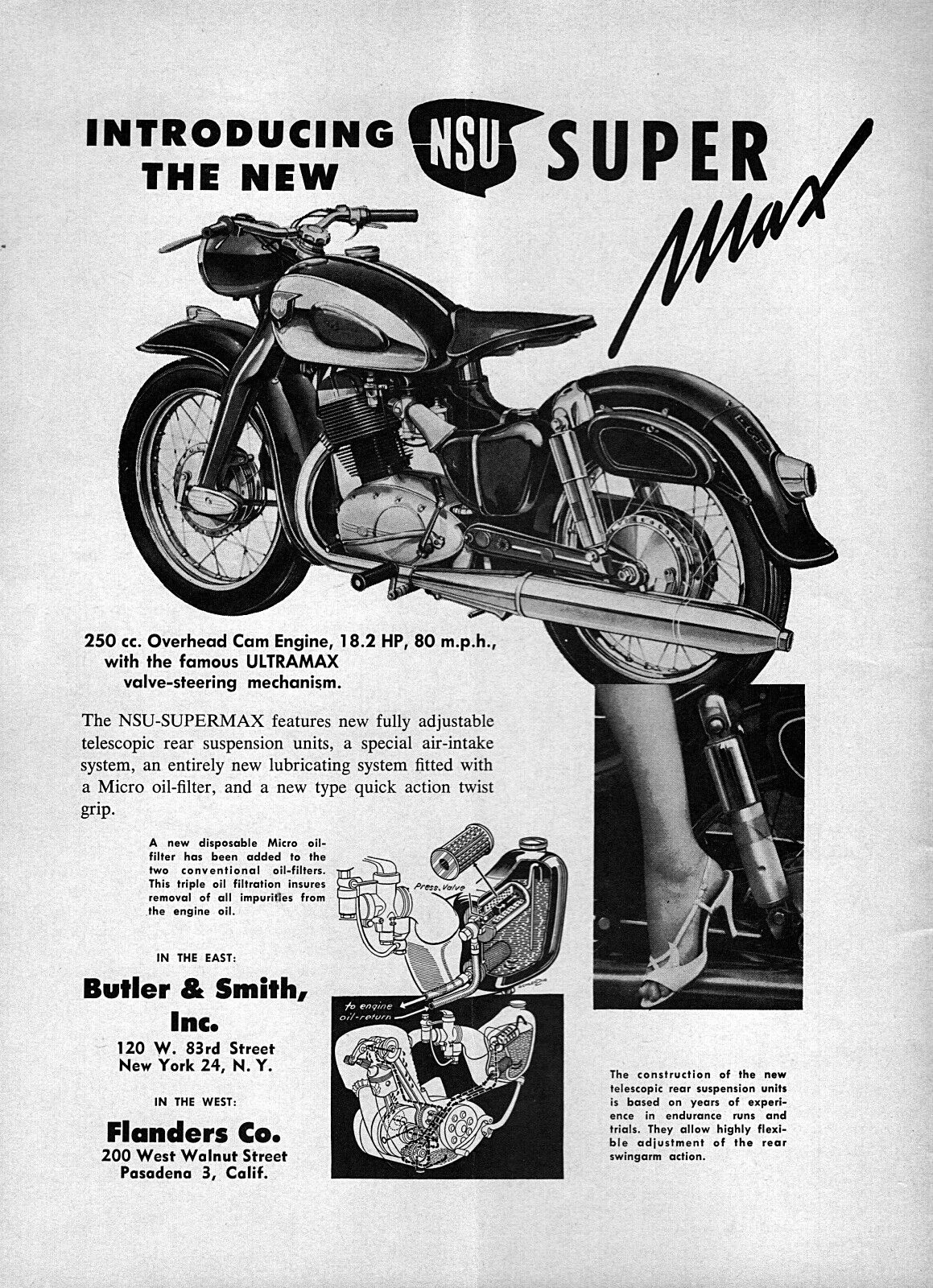 1957 NSU Super Max Motorcycle \