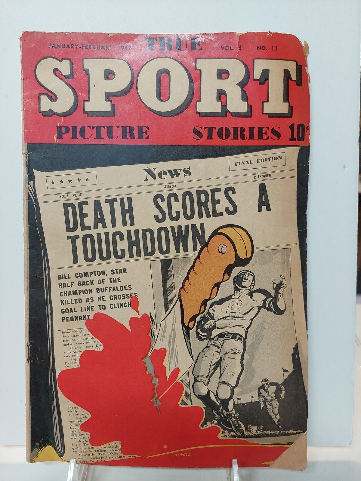 True Sport Picture Stories Vol. 3 #11       1947 Great Quality Comic Book  (F406