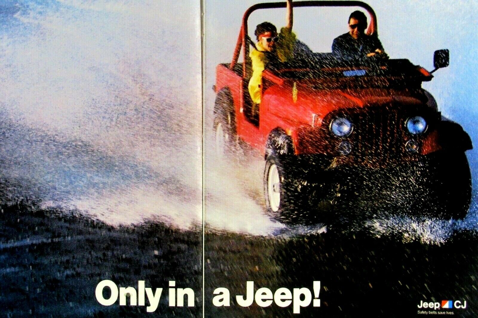 1984 Jeep Wrangler CJ Vintage Only In A Jeep Original Print Ad 8.5 x 11\