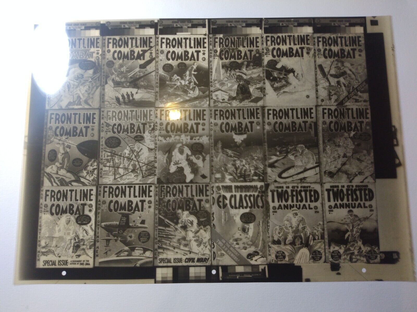 Vintage EC Comics Frontline Combat Production Negative Cover Montage | 17 x 24 L